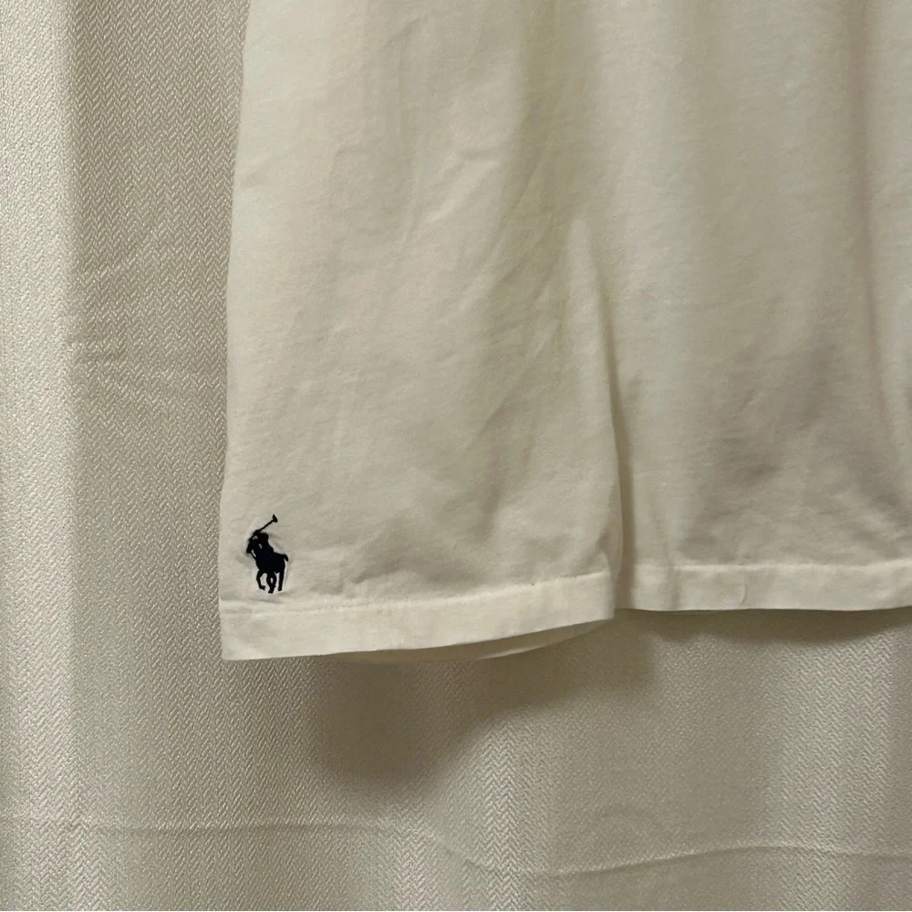 Polo Ralph Lauren Classic Fit Logo Jersey Tee White Size Large Short Sleeve